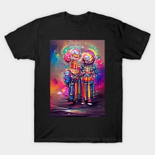 2 COLURFUL ( COLORFUL ) CLOWNS T-Shirt